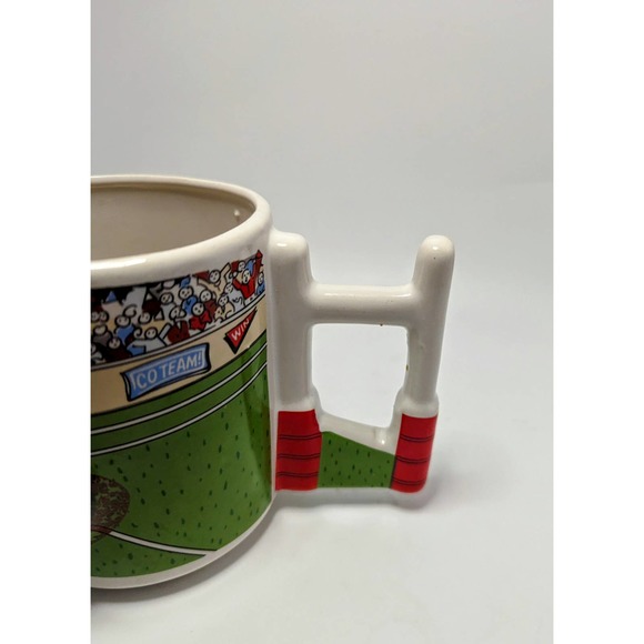 Football Ceramic Coffee Tea Mug 3D Field Goal Post Handle Sports Fan Emson - Picture 2 of 5